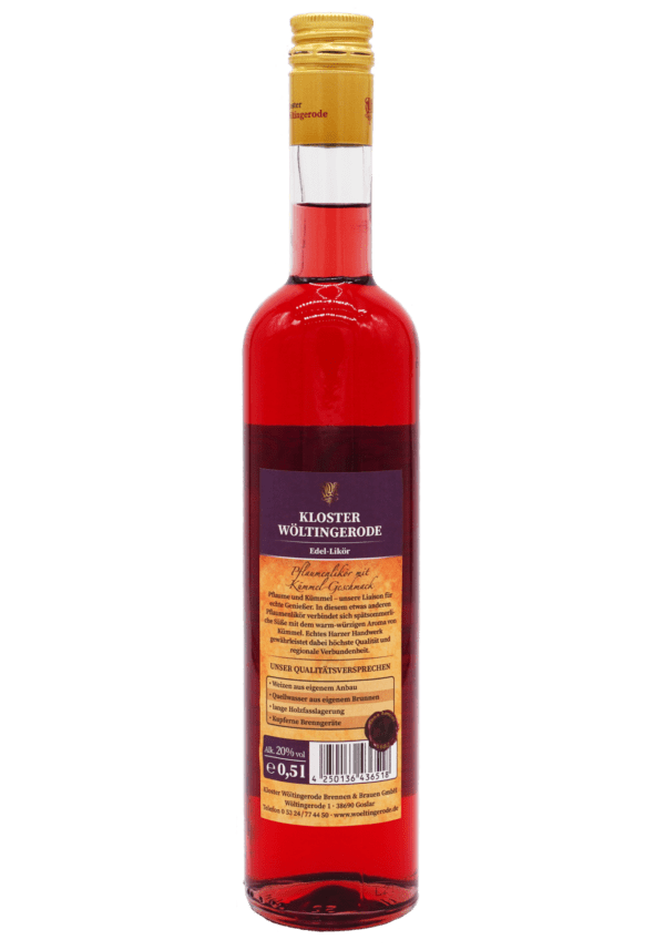 Pluum plum liqueur back label Wöltingerode