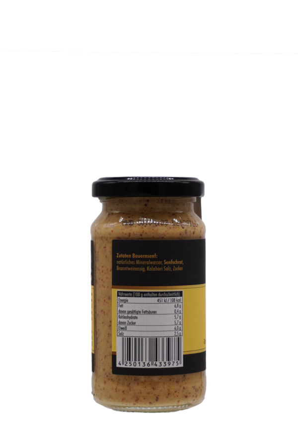 Peasant mustard spicy hot label 2